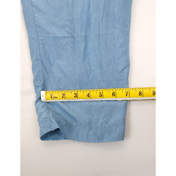 Mureli Silk Pull On Pants Women M Lined Hidden Drawstring Lt Blue Pockets Comfy - Picture 6 of 10